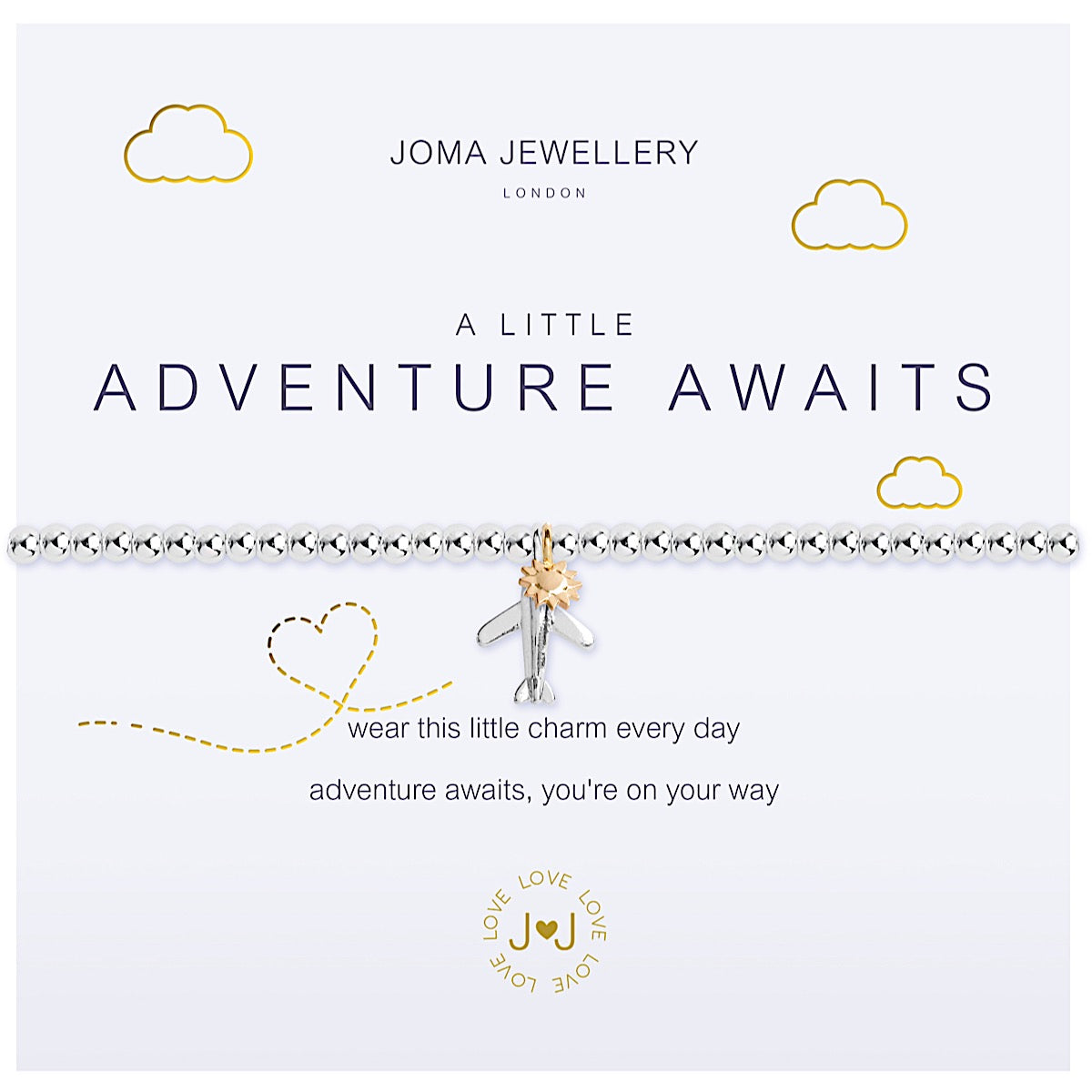 Joma Jewellery a little Adventure Awaits Bracelet aeroplane