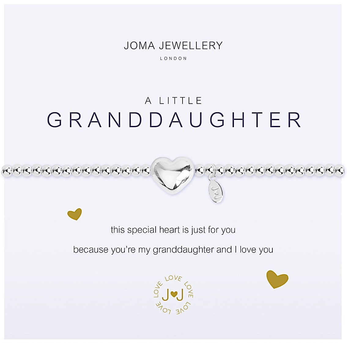 Joma Jewellery a little Granddaughter Bracelet - heart