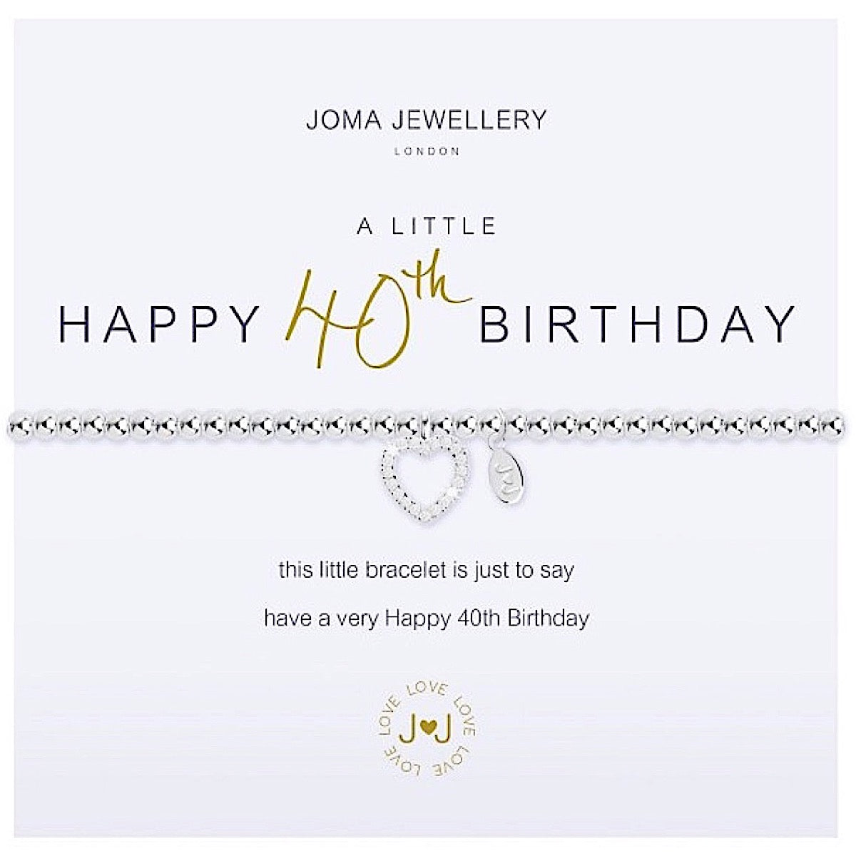 Joma Jewellery A Little Happy 40th Birthday Bracelet