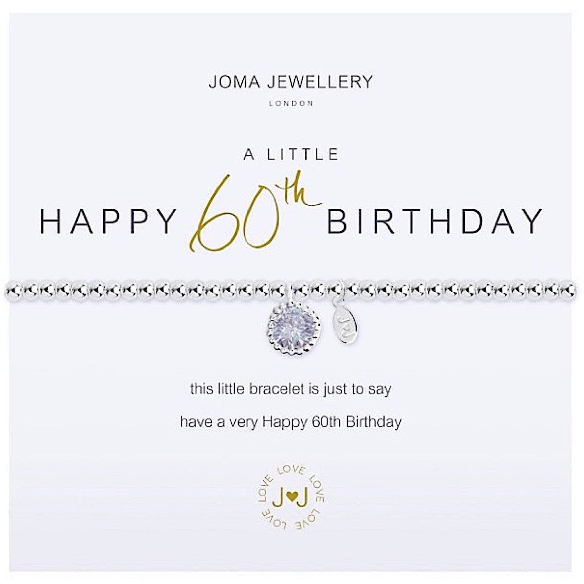 Joma Jewellery A Little Happy 60th Birthday Bracelet – More Than