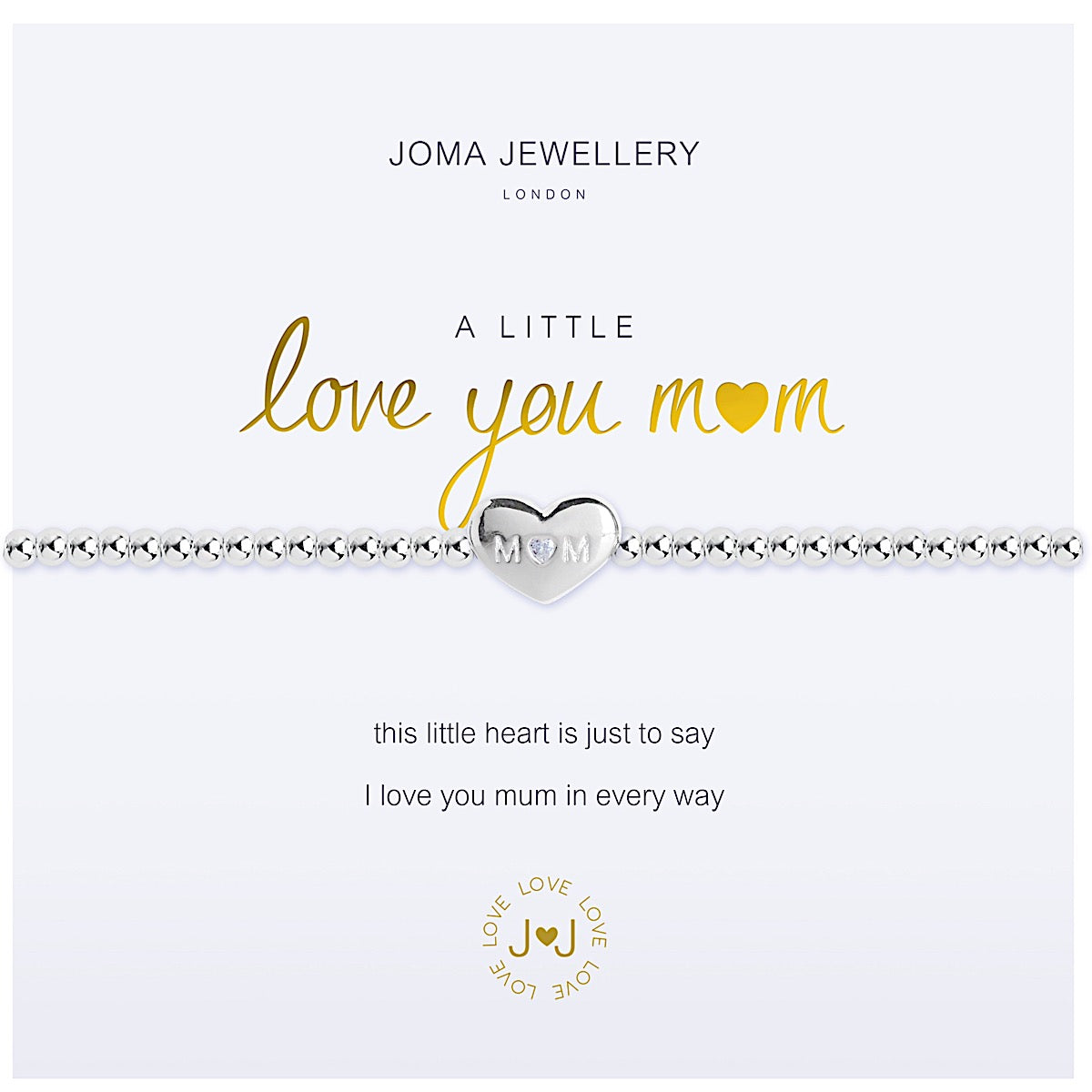 Joma Jewellery a little Love You Mum Bracelet - heart