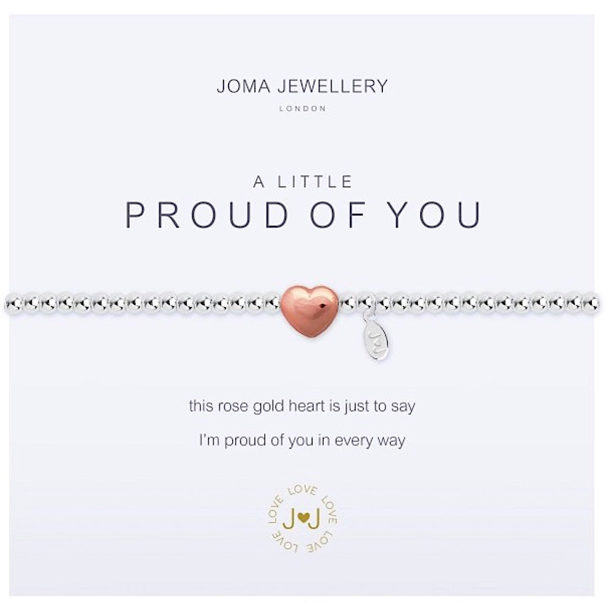 Joma Jewellery a little Proud of You Bracelet Rose Gold Heart