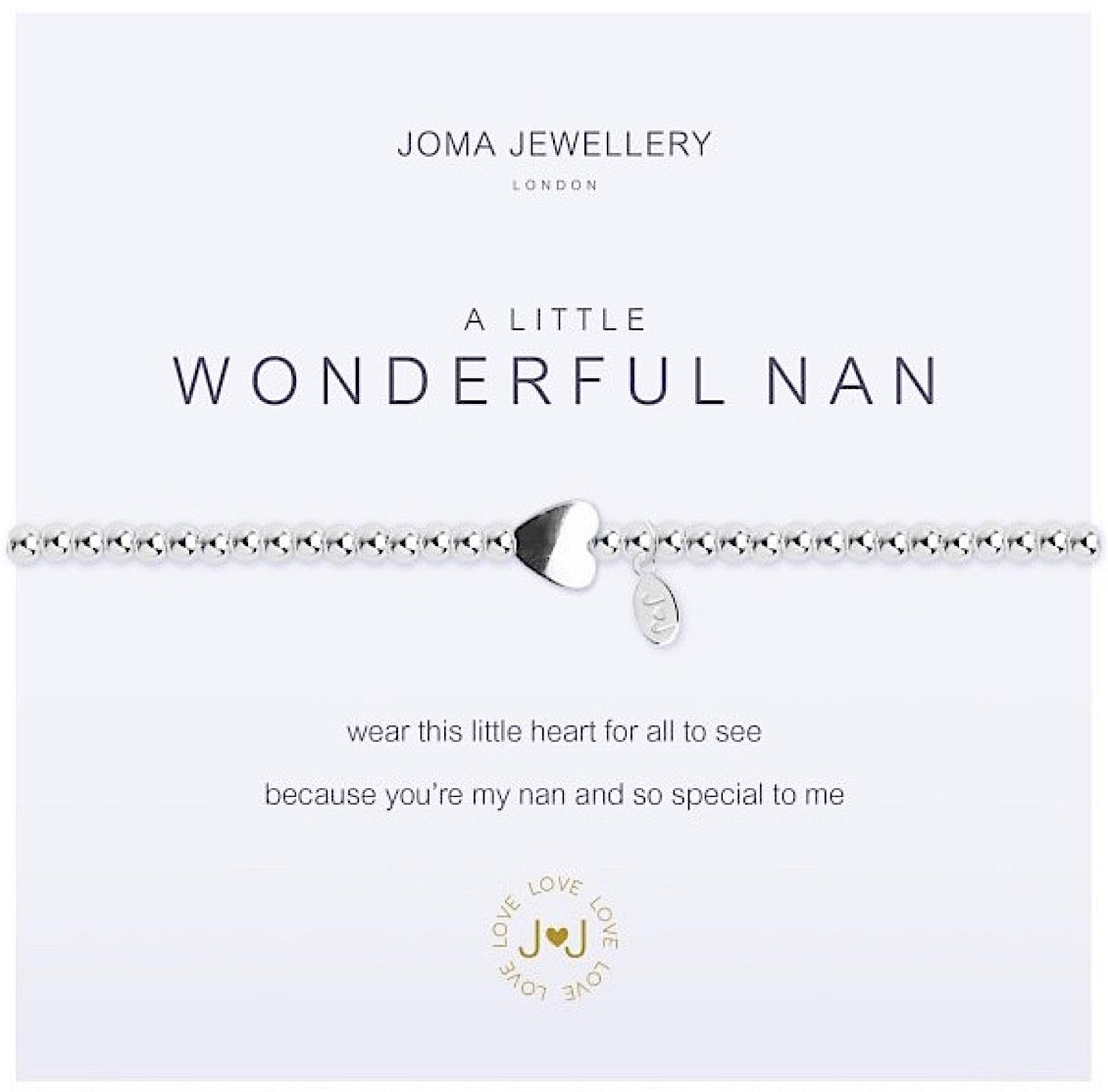 Joma Jewellery a little Wonderful Nan Bracelet heart – More Than