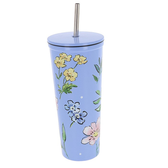Hydration Soda Cup Cartoon Floral Blue |More Than Just A Gift