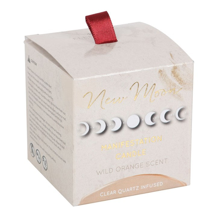 New Moon Wild Orange Crystal Chip Candle