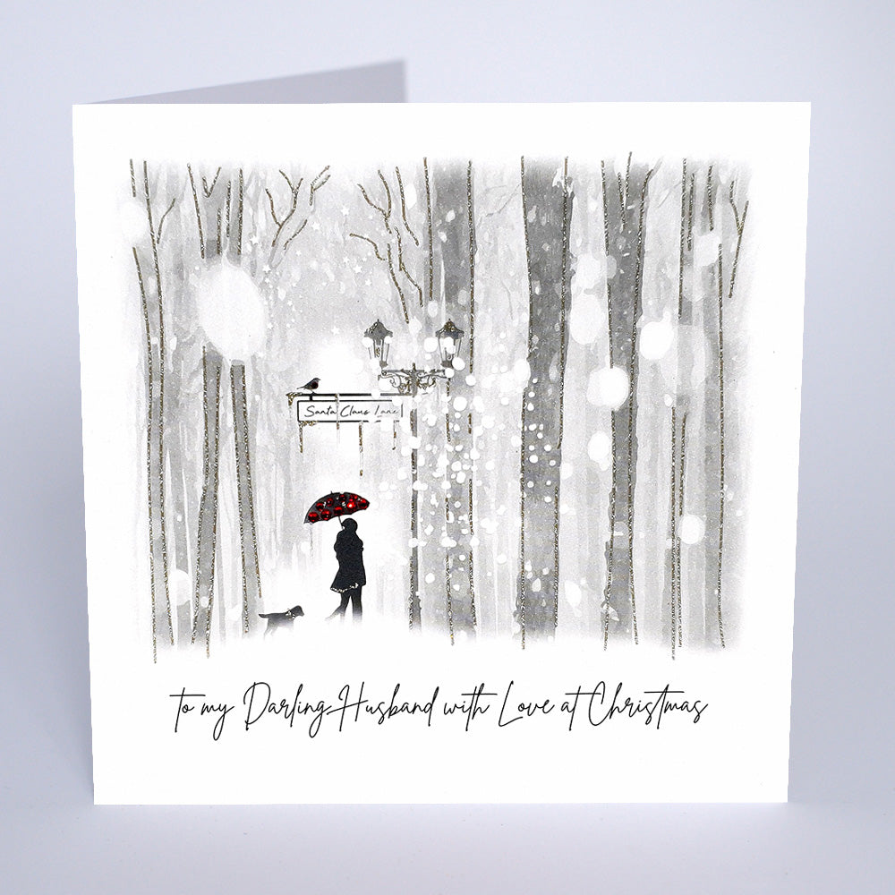 To My Darling Husband Christmas Card