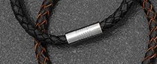 Equilibrium For Men Leather Plaited Bracelet