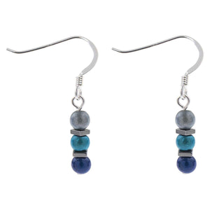 Carrie Elspeth Blues Miracle & Haematite Earrings - More Than Just a Gift | Narborough Hall