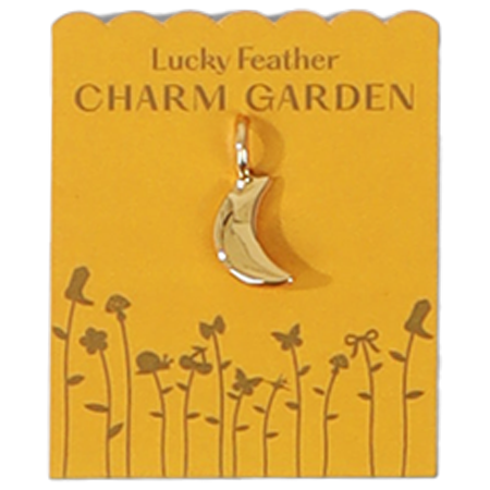 Lucky Feather - Charm Garden - Moon Charm - Gold