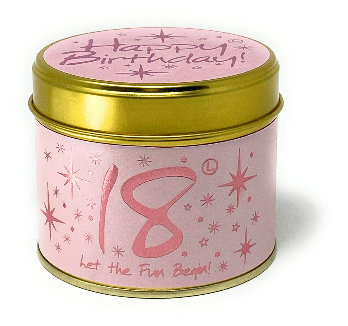 Lily-flame Happy 18th Birthday Candle Tin