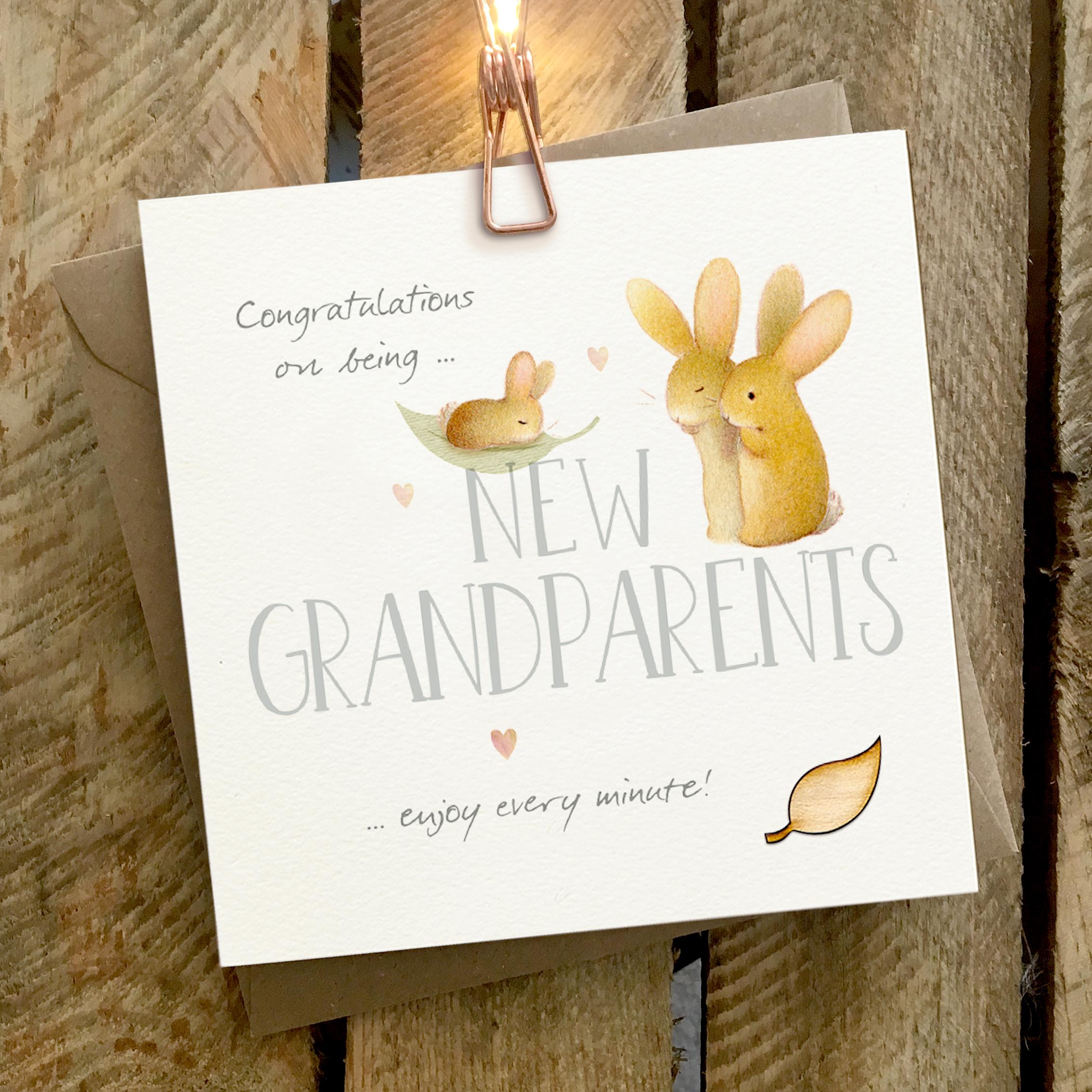 Ginger Betty New Grandparents Card