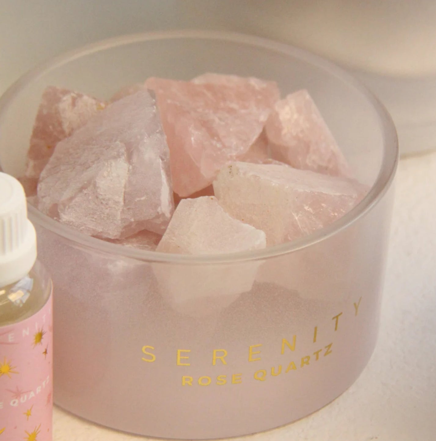 アロマストーン蓮キャンド&トレーセット(ピンク) Serenity Crystal Range by Home Fragrance Co: Rose Quartz – The