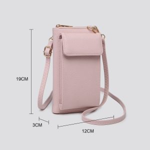 Pippa Cross Body Mobile Phone Bag - Pale Grey