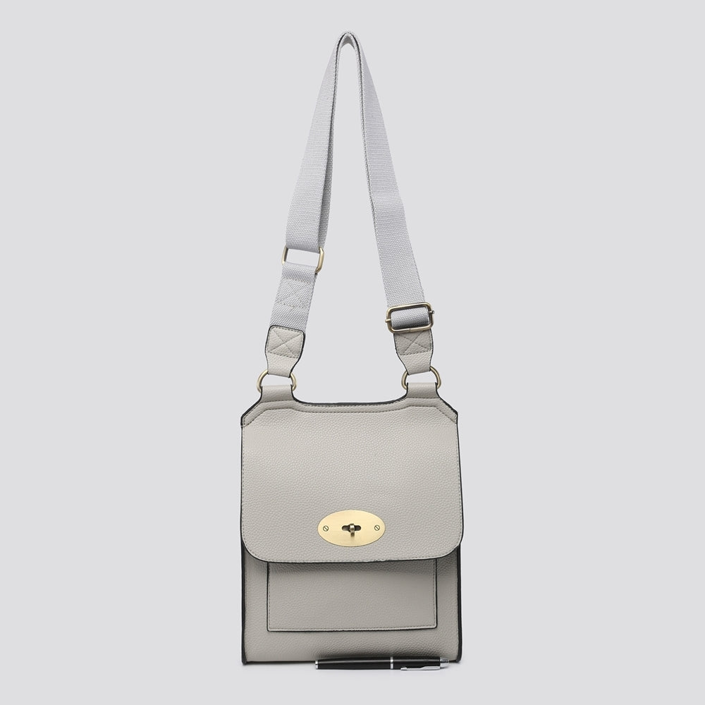 Aleena Pale Grey Satchel Bag