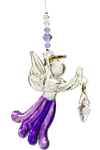 Angels in my Window Light Amethyst Glass