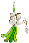 Angels in my Window Peridot Glass