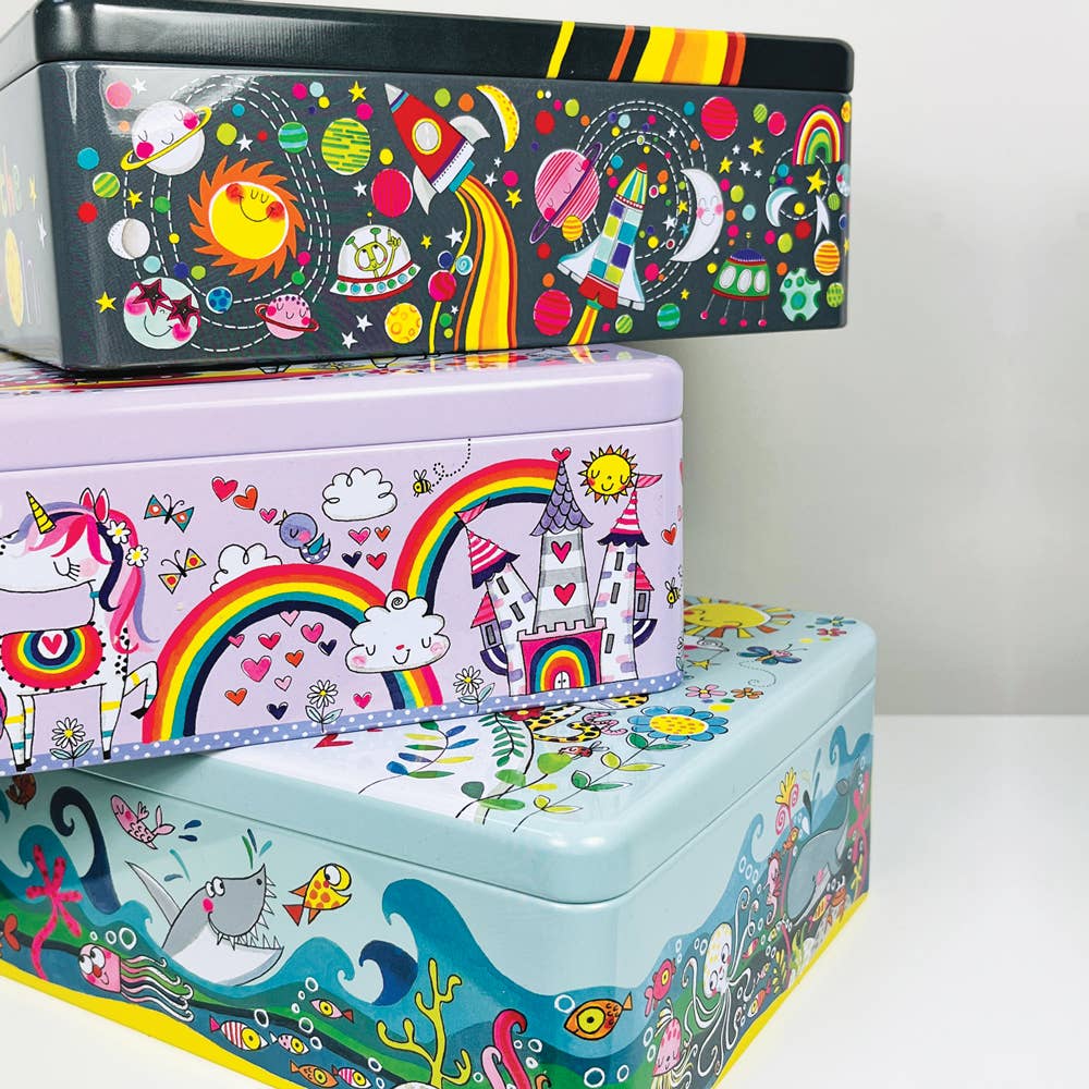 Rachel Ellen Designs - Hinged Tins - Princess/Treasures