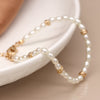 POM Seed Pearl and Gold Spacer Bead Bracelet
