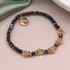 POM Midnight Bead Bracelet with Golden Stars and Metallic Beads