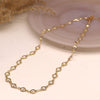 POM Golden Bezel Crystal  Necklace