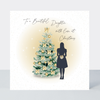 Petimo - Noelle Beautiful Daughter with Love at Christmas Tree Card