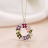 POM Summer Meadow Wreath Pendant Silver Plated Necklace