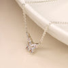 POM Silver Plated Crystal Butterfly Necklace