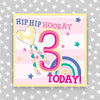 Molly Mae Ltd - Girl Aged 3 Birthday Card