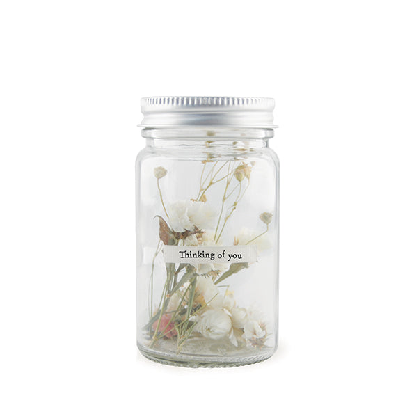 East Of India Dried Flower Jar Thinking Of You