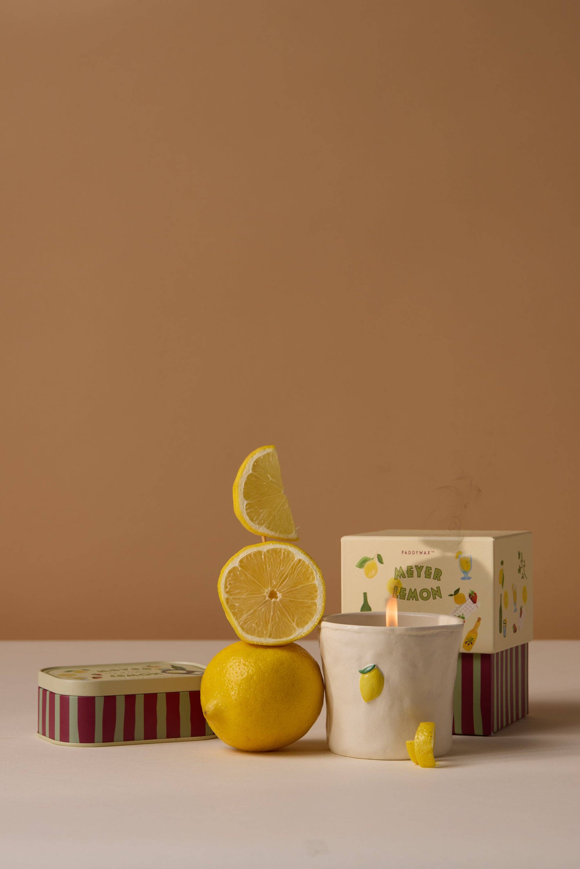Paddywax Bistro Printed Tin Candle - Meyer Lemon
