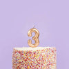 Hootyballoo - Gold Number '3' Candle