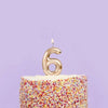 Hootyballoo - Gold Number '6' Candle