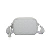 Elodie Quilted Heart Cross Body Bag - Grey