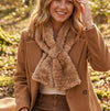 Loxley Lane Caramel Pull-Through Collar Faux Teddy Fur