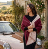 Loxley Lane Burgundy Wrap Scarf Blanket Detail