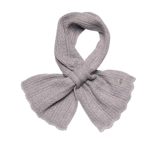 Loxley Lane Grey Pull-Through Scalloped Edge Scarf – scarf