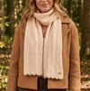Loxley Lane Cream Scarf Scalloped Edge