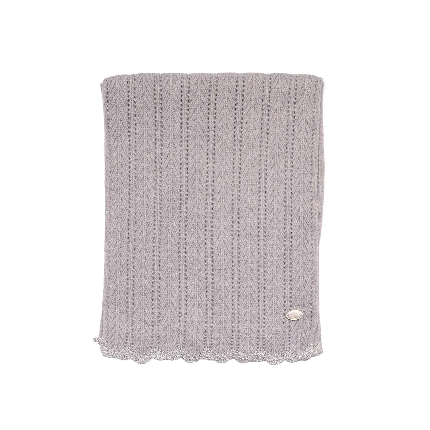 Loxley Lane Grey Scarf Scalloped Edge