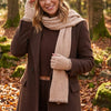 Loxley Lane Cream Luxury Knitted Scarf with Pearl Detail