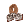 Loxley Lane Taupe Collar Faux Fur and Animal Print