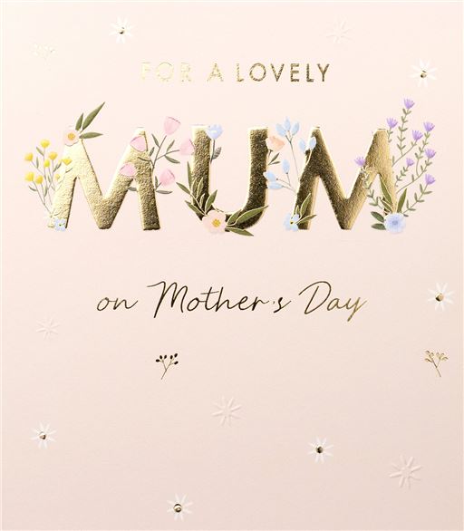 Reflections Lovely Mum on Mother's Day Card