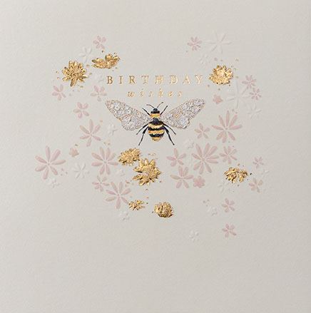 Orelia Bee Birthday Wishes Card