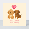 Petimo - Whisker & Wink Lots of Woof Anniversary Card