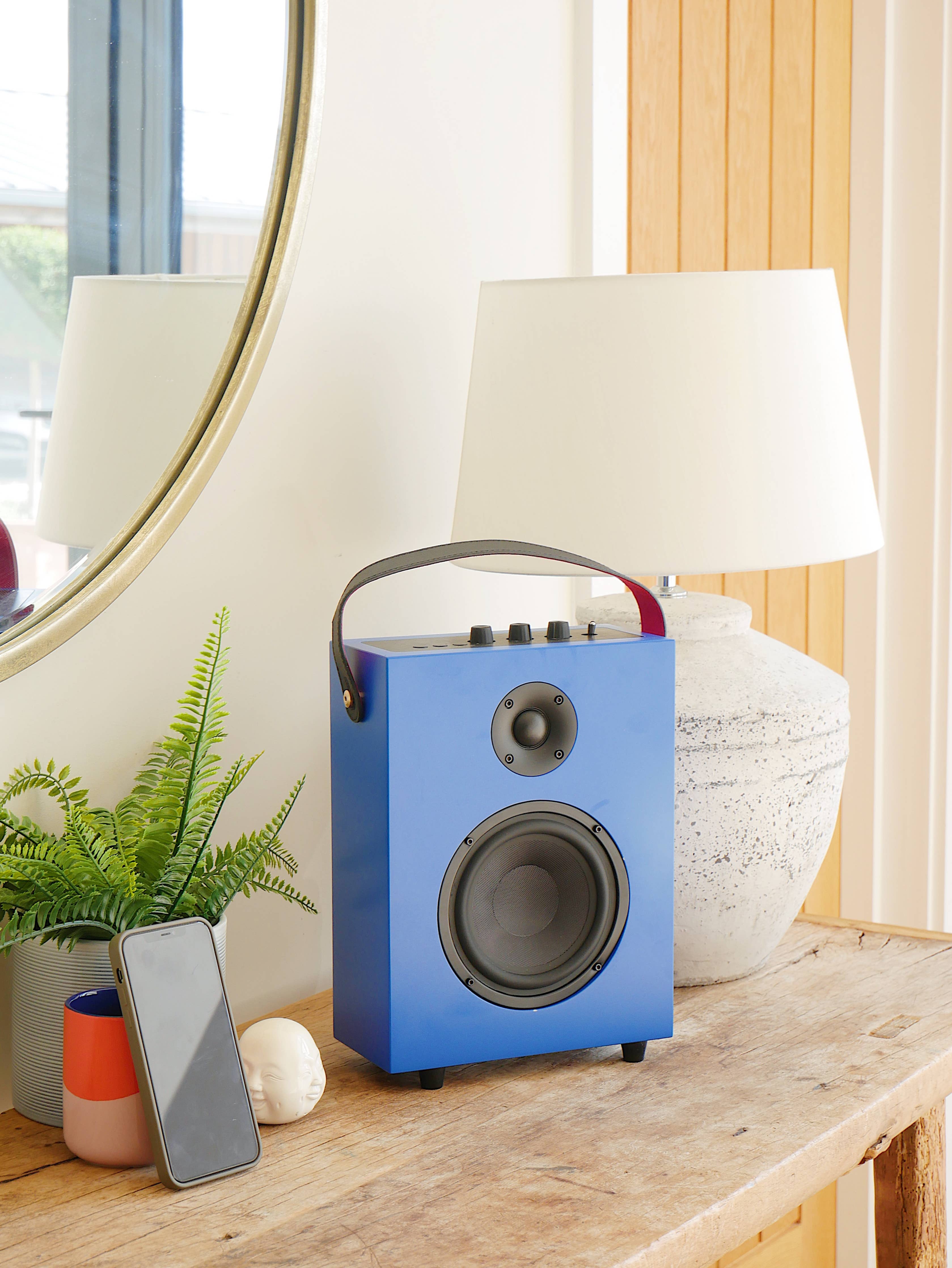 Steepletone  REDEFY- Luxury Bluetooth Speaker with Fabric Cover: Blue