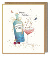 Gin bottle Happy Birthday Card