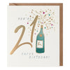 Bubbly 21st Birthday Card