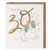 Bubbly 30th Birthday Card