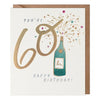 Bubbly 60th Birthday Card