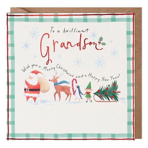 Pick 'n' Mix Brilliant Grandson Christmas Card