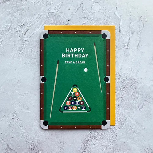 Taking Shape Happy Birthday Pool Table Card – More Than Just a Gift ...